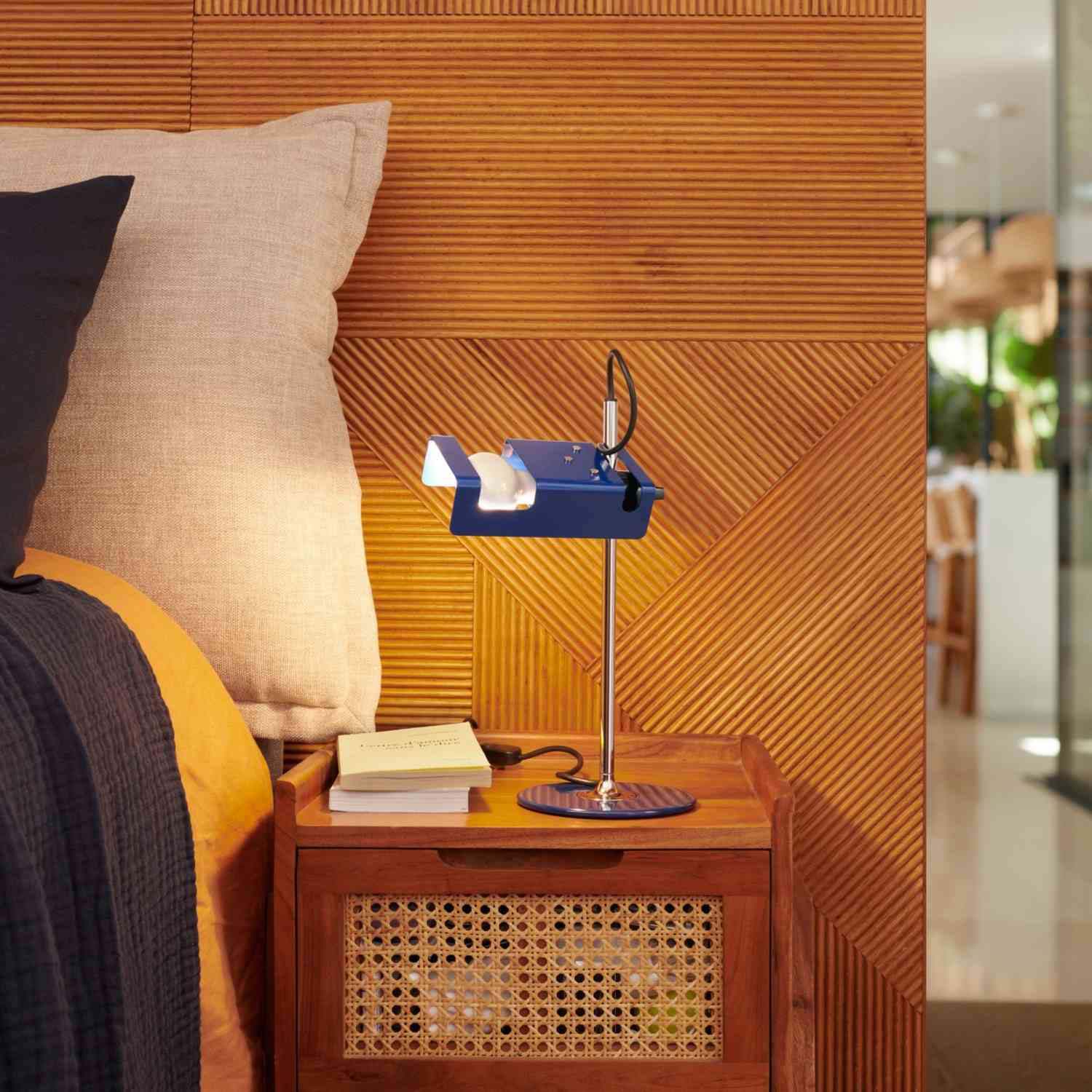 Spider Mini Table Lamp in bedroom.