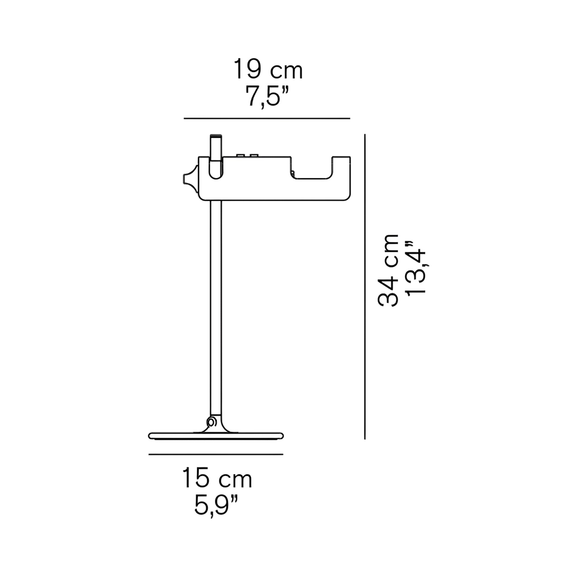 Spider Mini Table Lamp - line drawing.