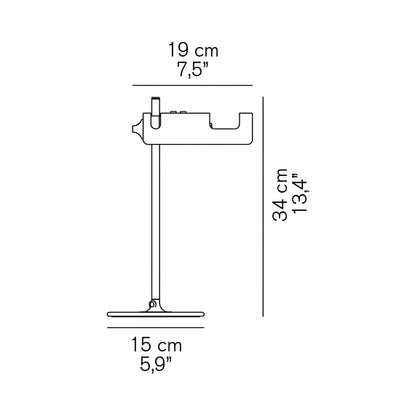 Spider Mini Table Lamp - line drawing.