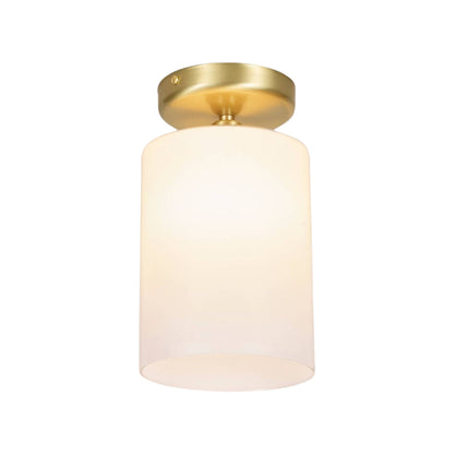 Brompton Flush Mount Ceiling Light in Satin Brass (Small).