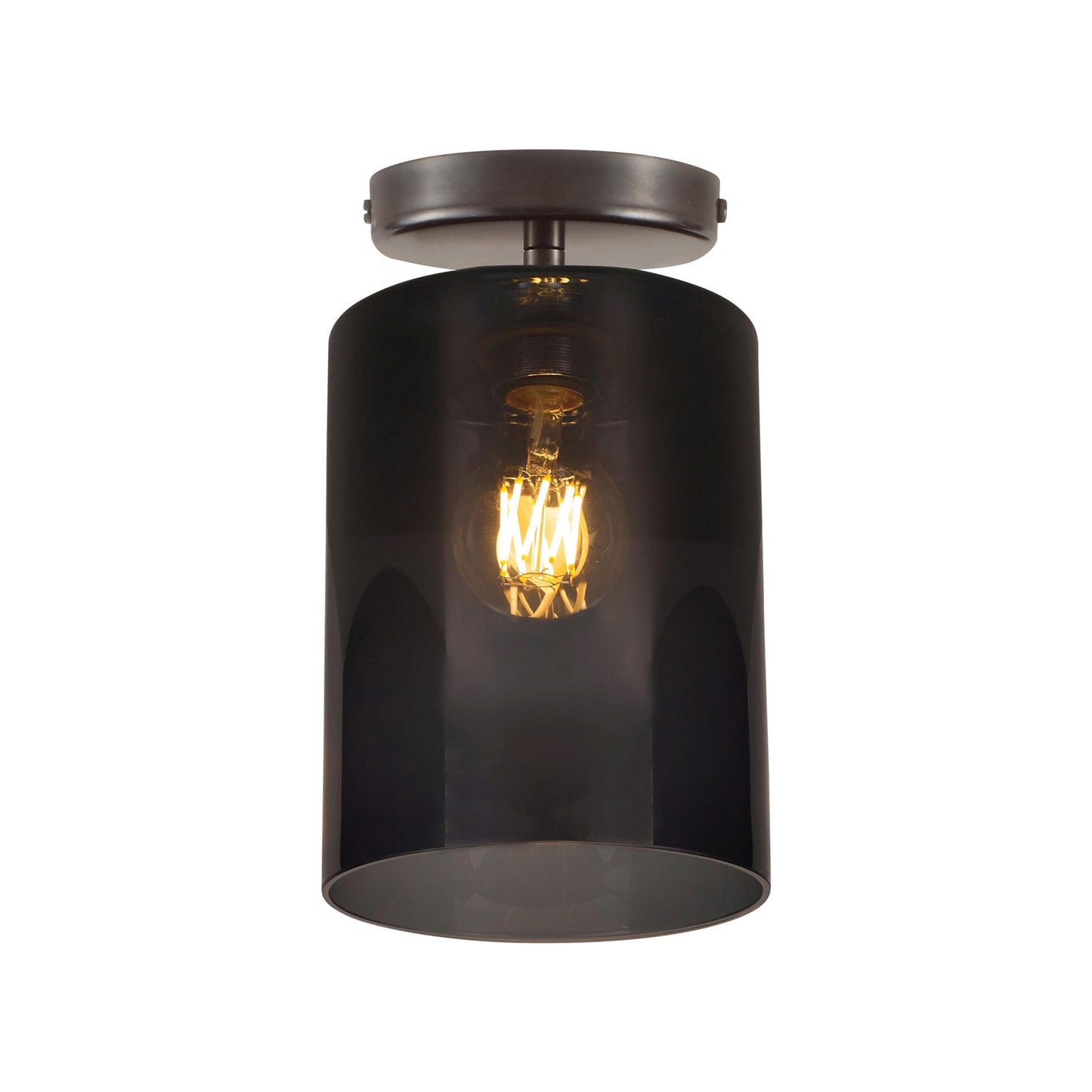 Brompton Flush Mount Ceiling Light in Weathered (Small).