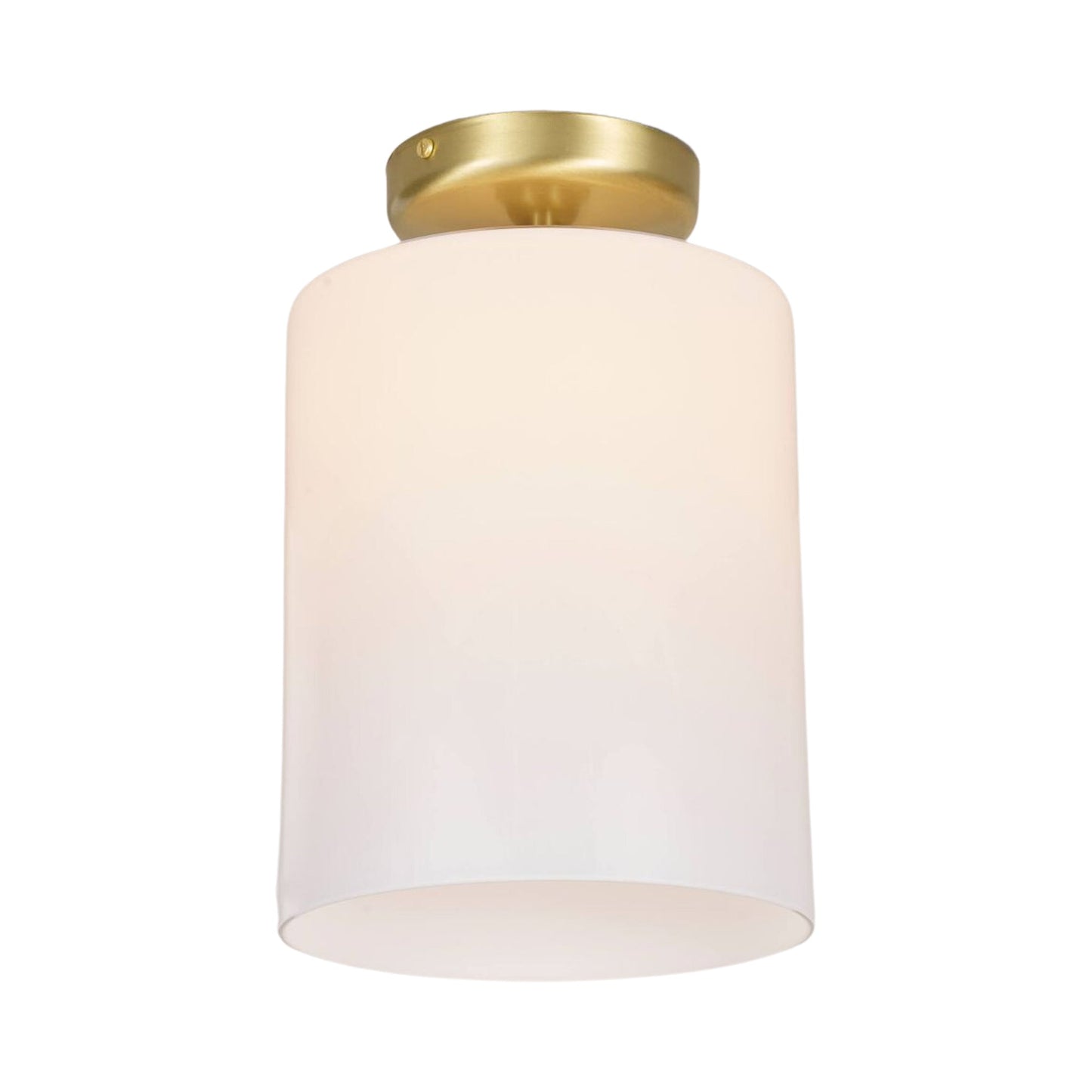 Brompton Flush Mount Ceiling Light in Satin Brass (Large).