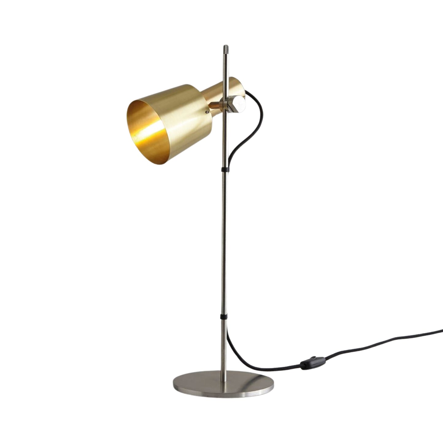 Chester Table Lamp in Satin Brass.