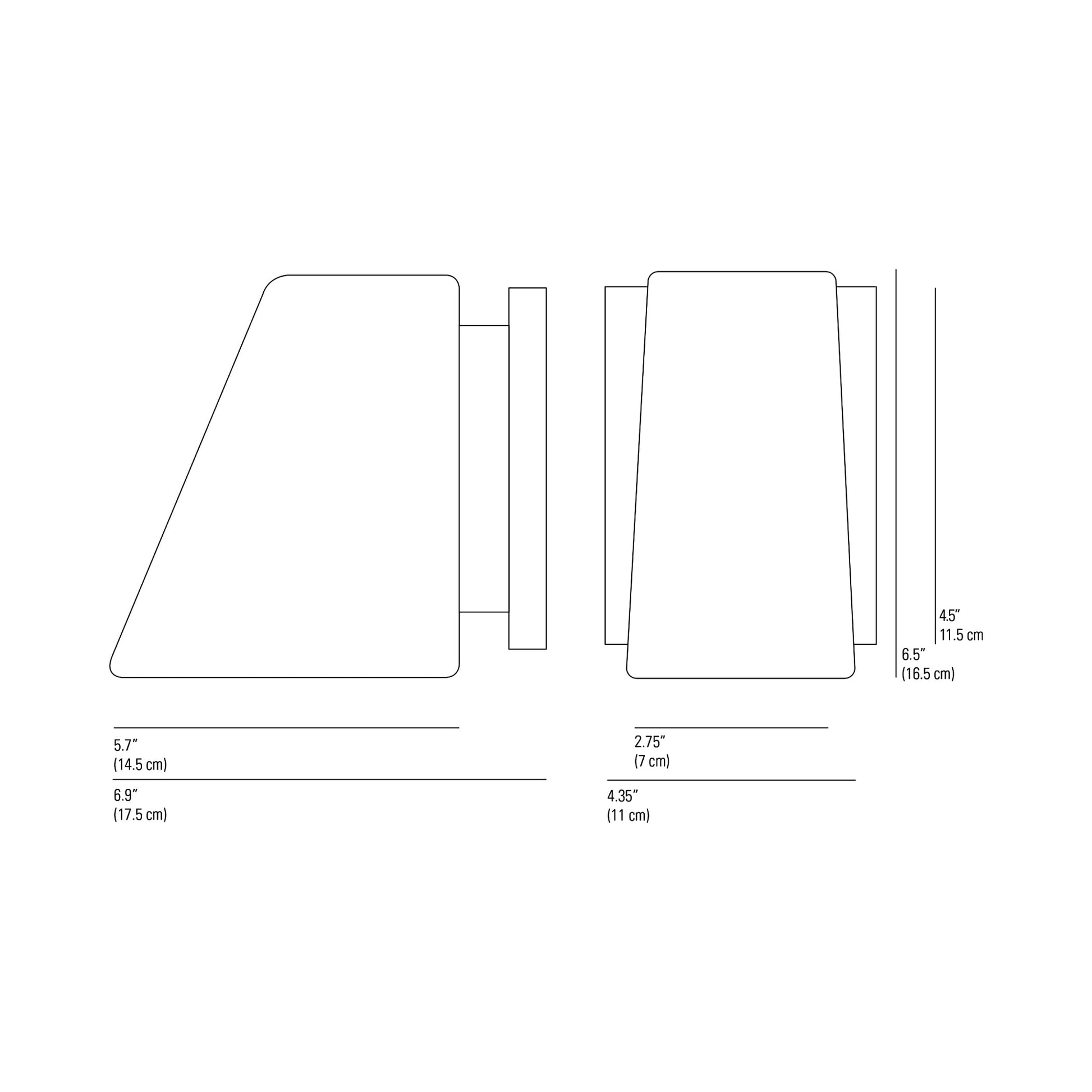 Coach Wall Light - line drawing.