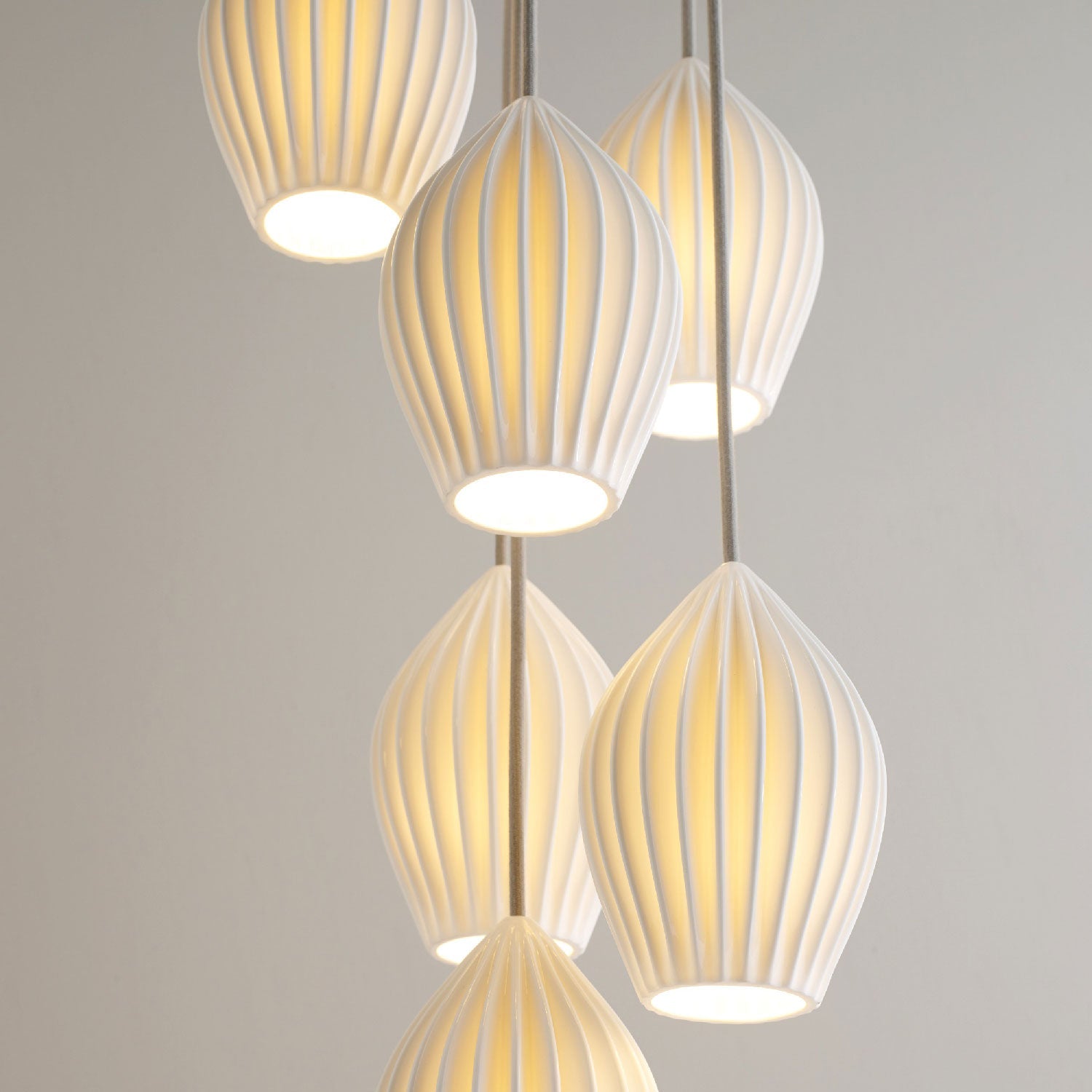 Fin Multi-Light Pendant Light in Detail.