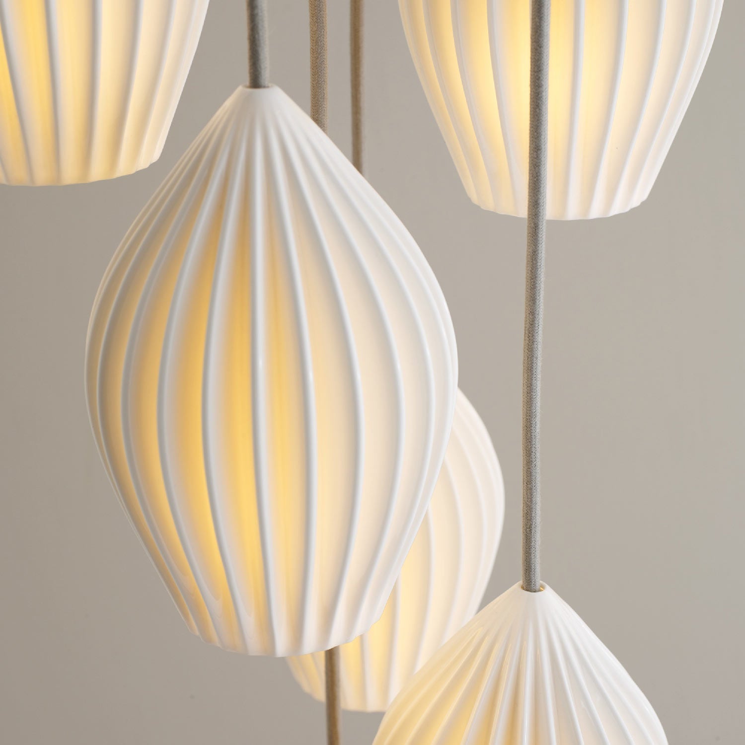 Fin Multi-Light Pendant Light in Detail.