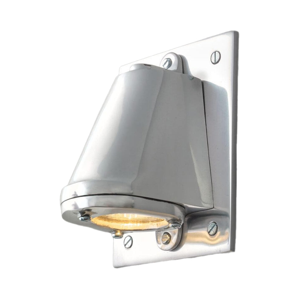 Mast Wall Light in Polished Aluminium (With Backplate).