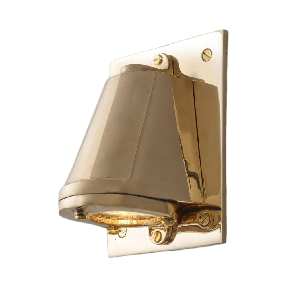 Mast Wall Light in Polished Bronze (With Backplate).