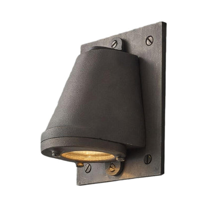 Mast Wall Light in Sandblasted Weathered Bronze (With Backplate).