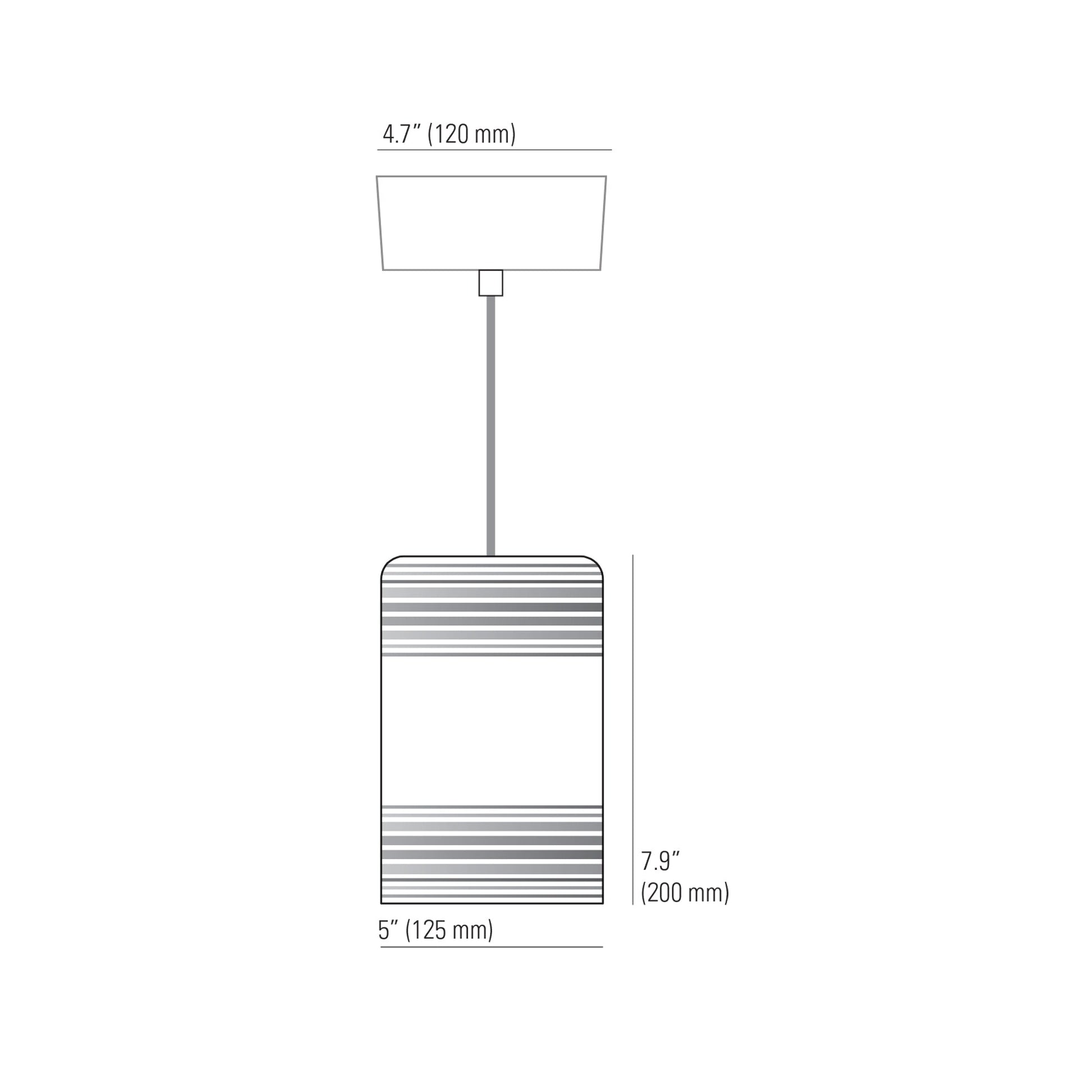 May Pendant Light - line drawing.