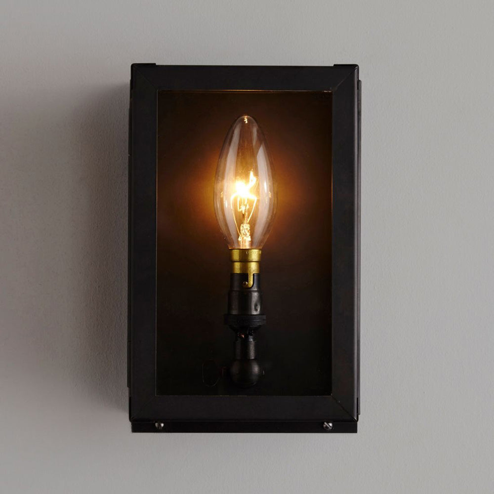 Miniature Box Wall Light in Detail.