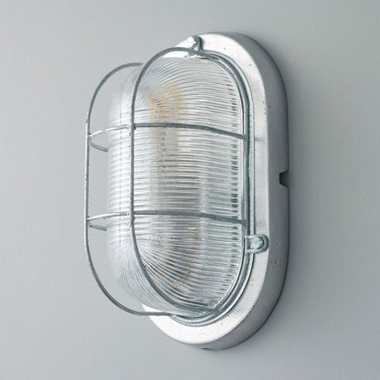 Oval Aluminium Indoor/Outdoor Wall Light in Detail.