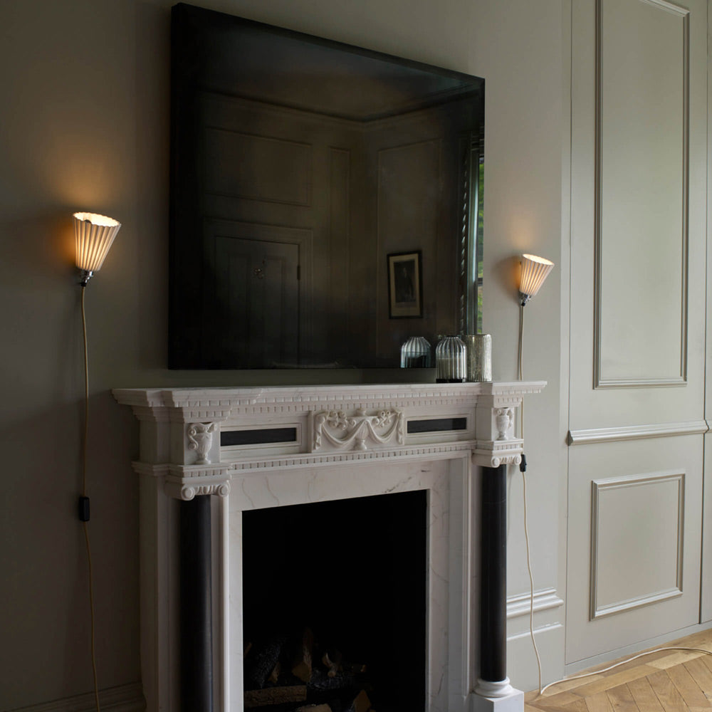 Portable Pleat Wall Light in living room.