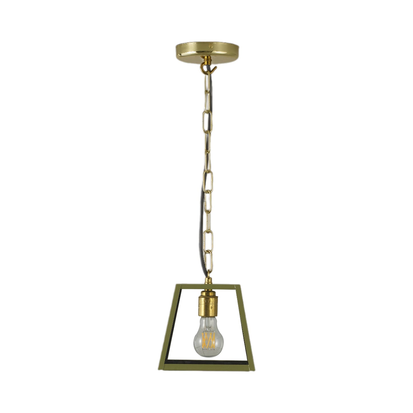 Quad Pendant Light in Olive Green (Small).