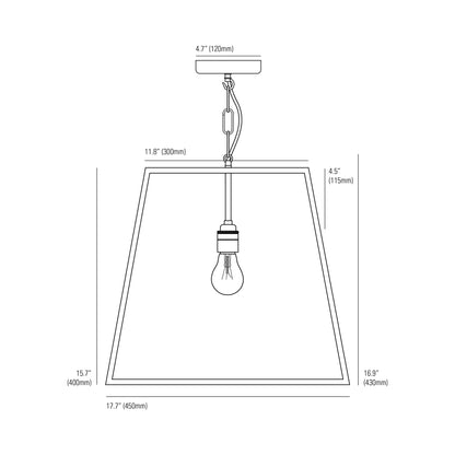 Quad Pendant Light - line drawing.