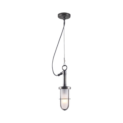 Ship's Well Pendant Light in Frosted Glass (No Reflector).