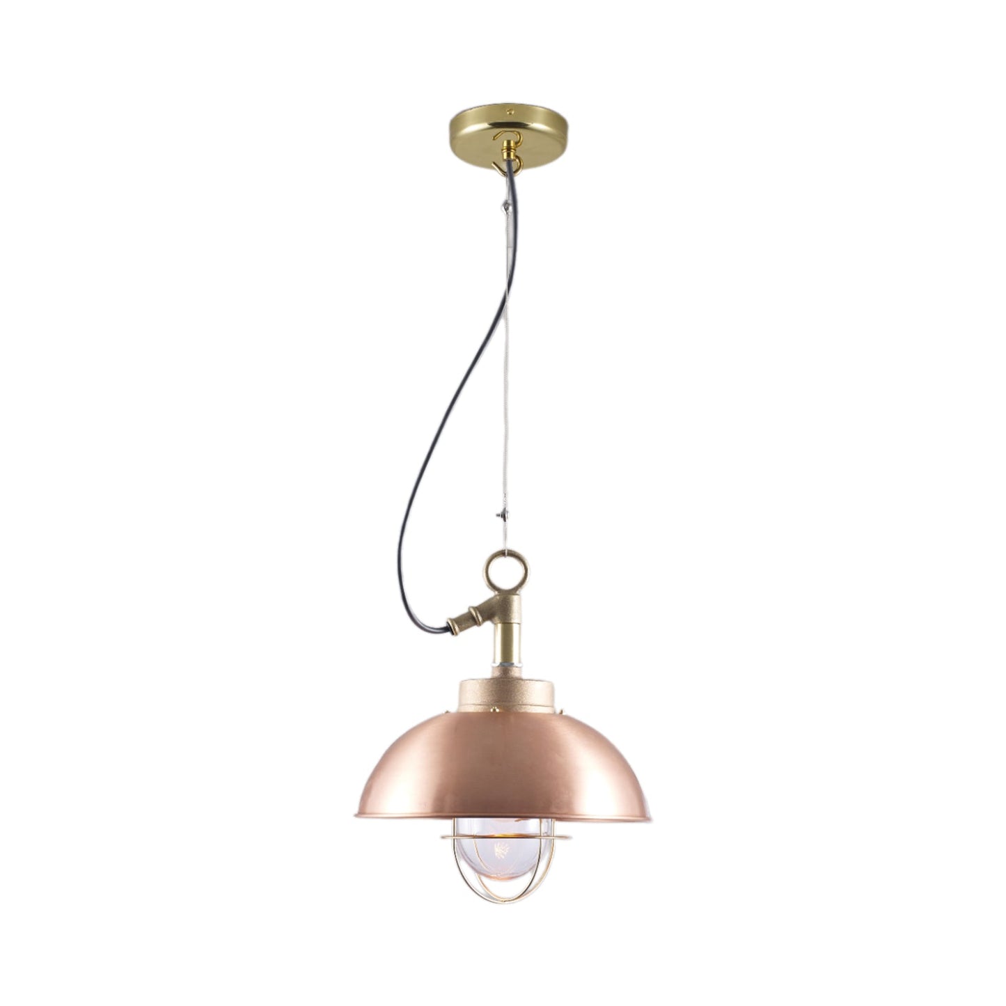 Shipyard Pendant Light in Copper (Clear Glass).