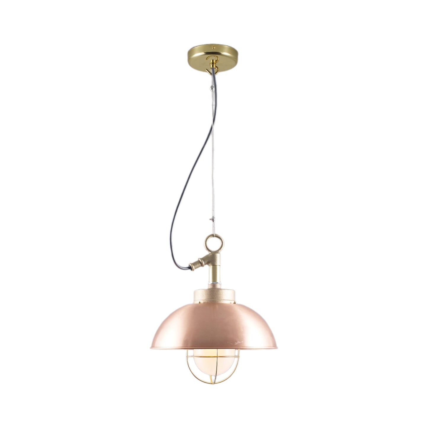 Shipyard Pendant Light in Copper (Frosted Glass).