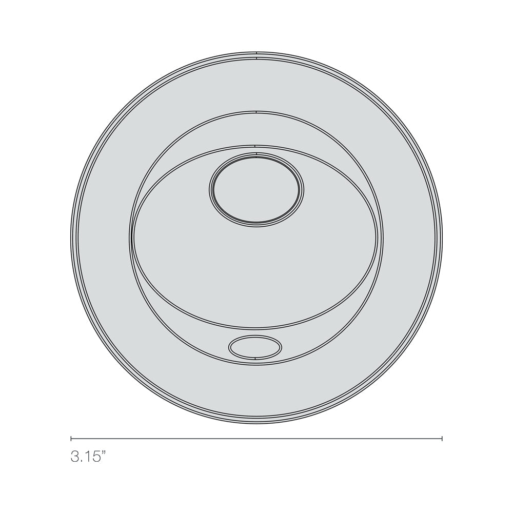 Sirocco I LED Wall Light - line drawing.