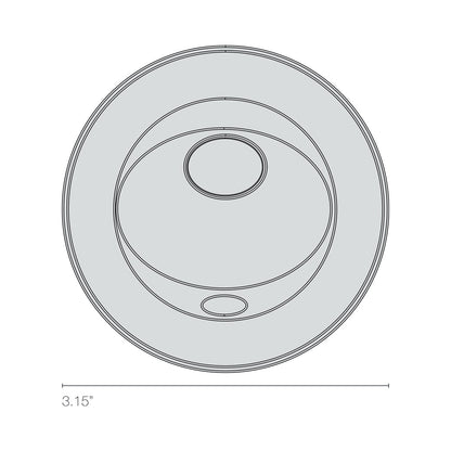 Sirocco I LED Wall Light - line drawing.