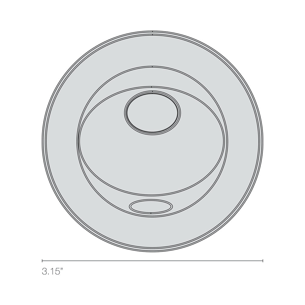 Sirocco II LED Wall Light - line drawing.