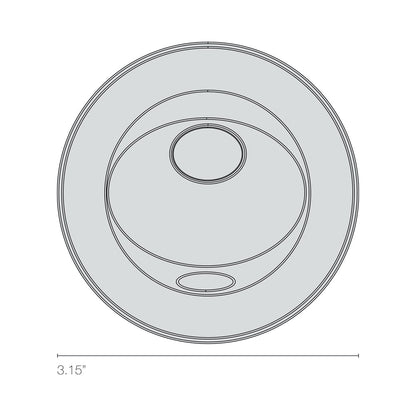 Sirocco II LED Wall Light - line drawing.