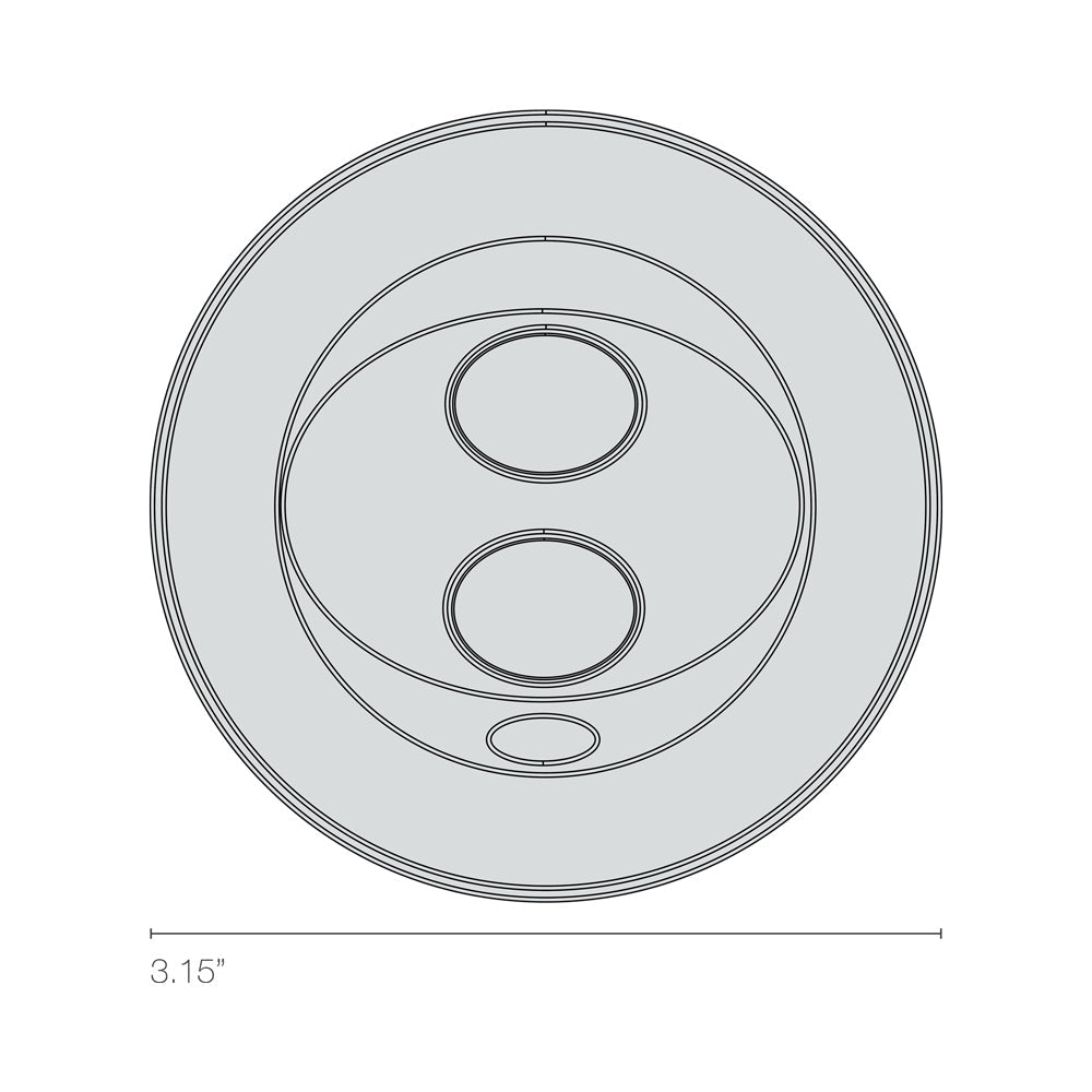 Sirocco LED Wall Light - line drawing.