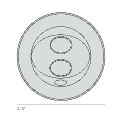 Sirocco LED Wall Light - line drawing.