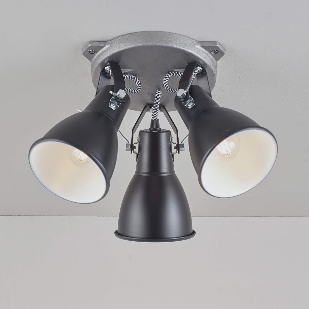 Stirrup Triple Flush Mount Ceiling Light in Detail.