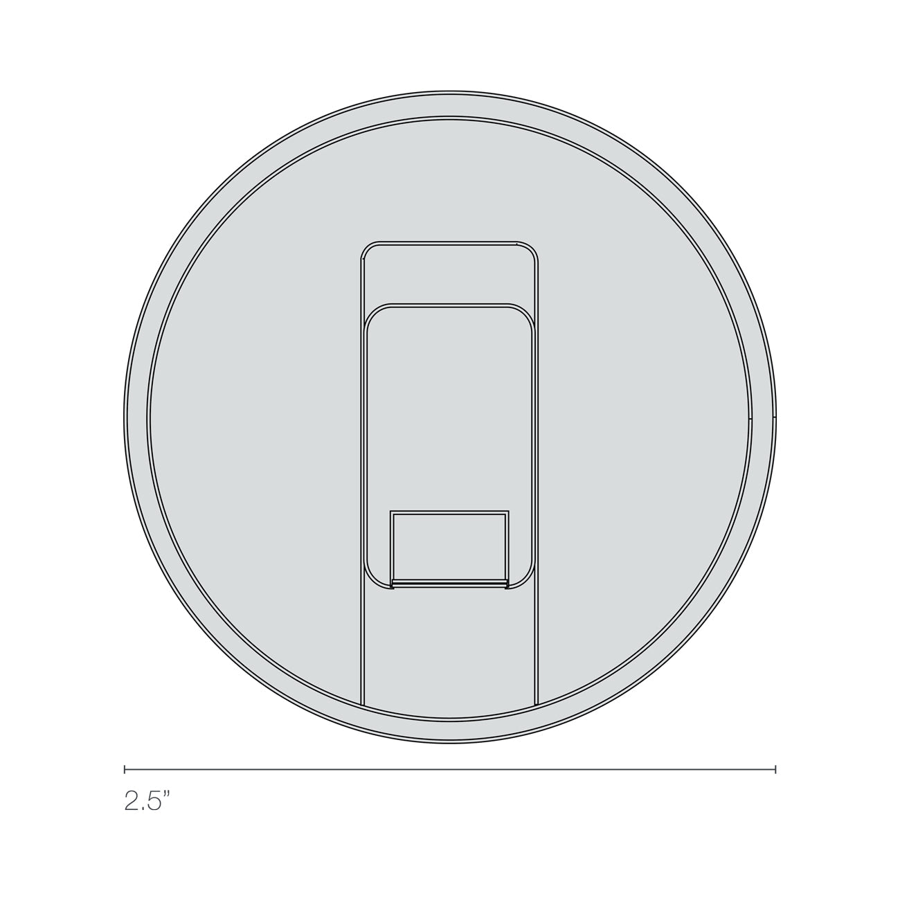 Stratus LED Wall Light - line drawing.