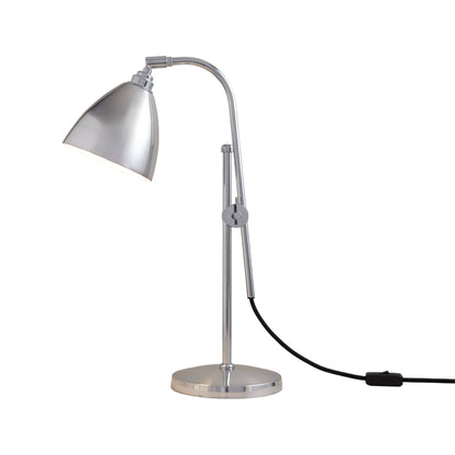 Task Table Lamp in Polished Aluminium.