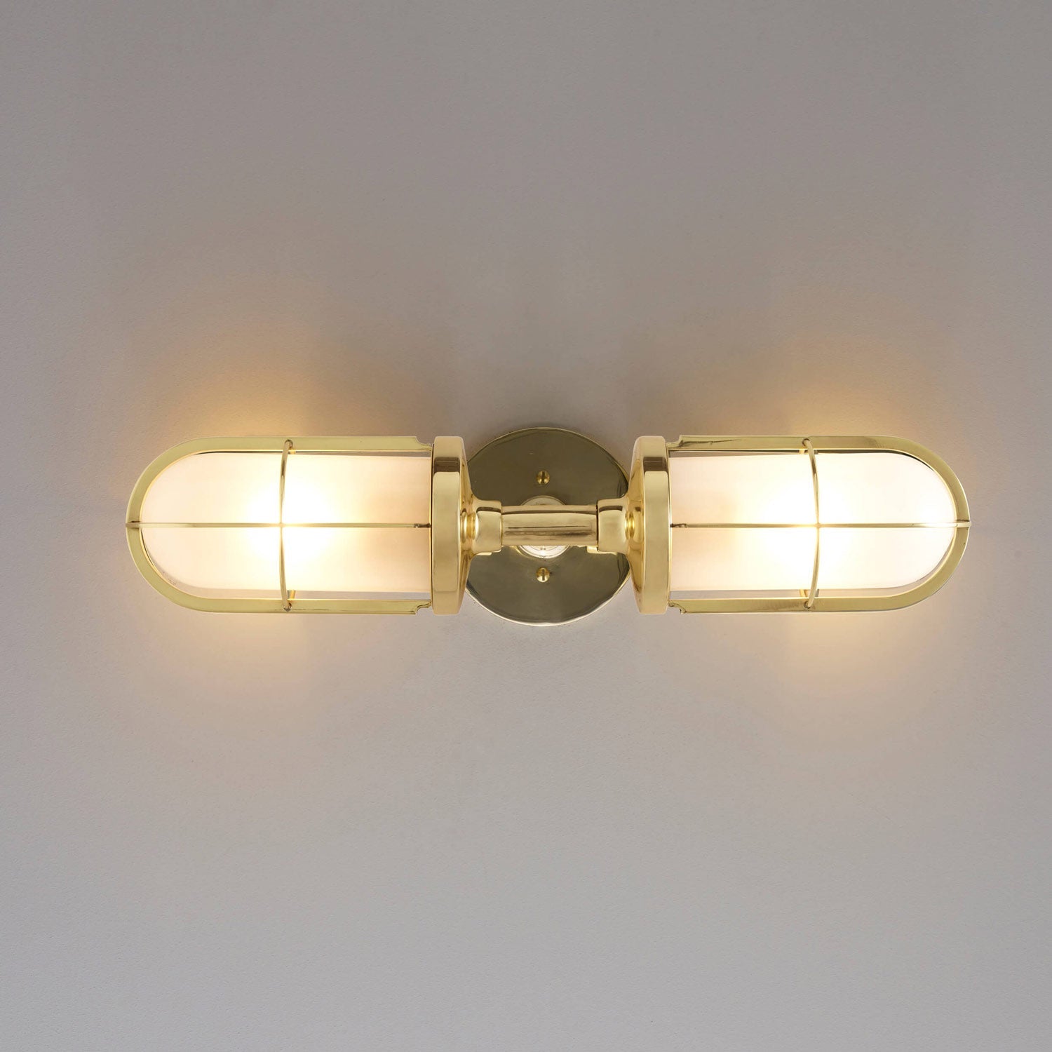 Weatherproof Ship's Well Glass Wall Light in Detail.