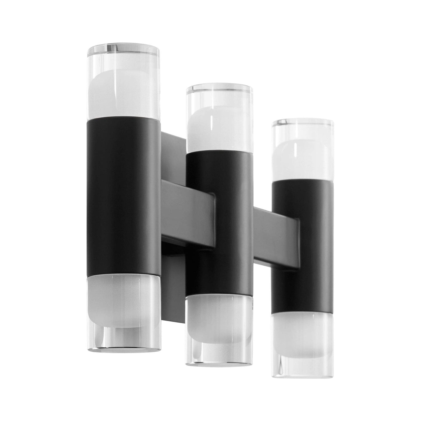 Alarum LED Bath Vanity Light in Black (6-Light).