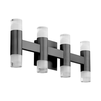 Alarum LED Bath Vanity Light in Black (8-Light).