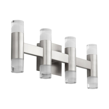 Alarum LED Bath Vanity Light in Satin Nickel (8-Light).