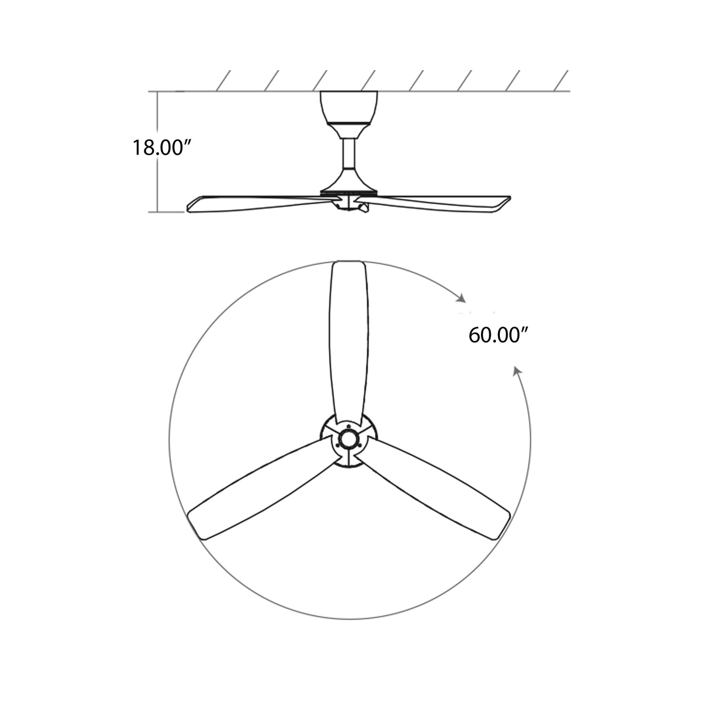 Alpha Fan Body - line drawing.