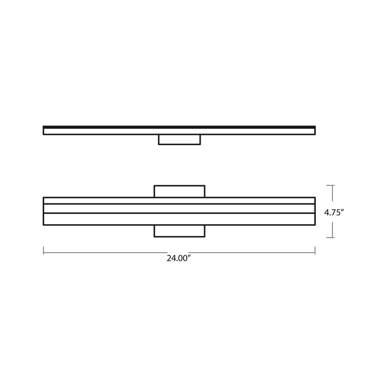Antares LED Bath Vanity Light - line drawing.