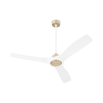 Avalon Ceiling Fan in Aged Brass/White.
