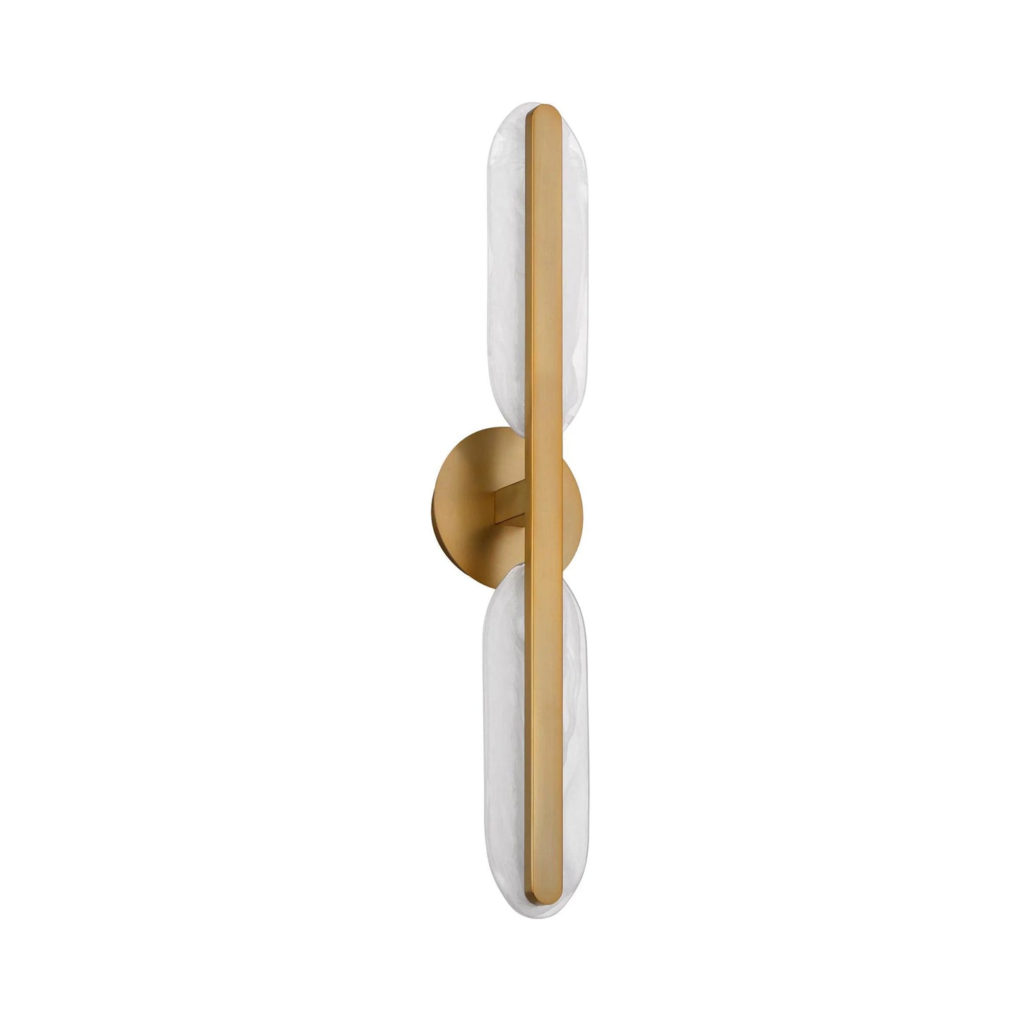 Avian LED Bath Vanity Light in Brushed Brass.