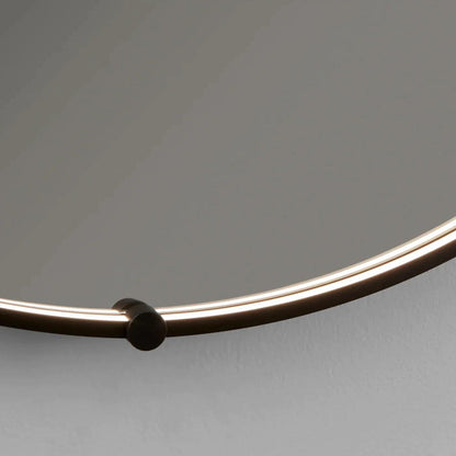 Avior Round LED Wall Mirror in Detail.