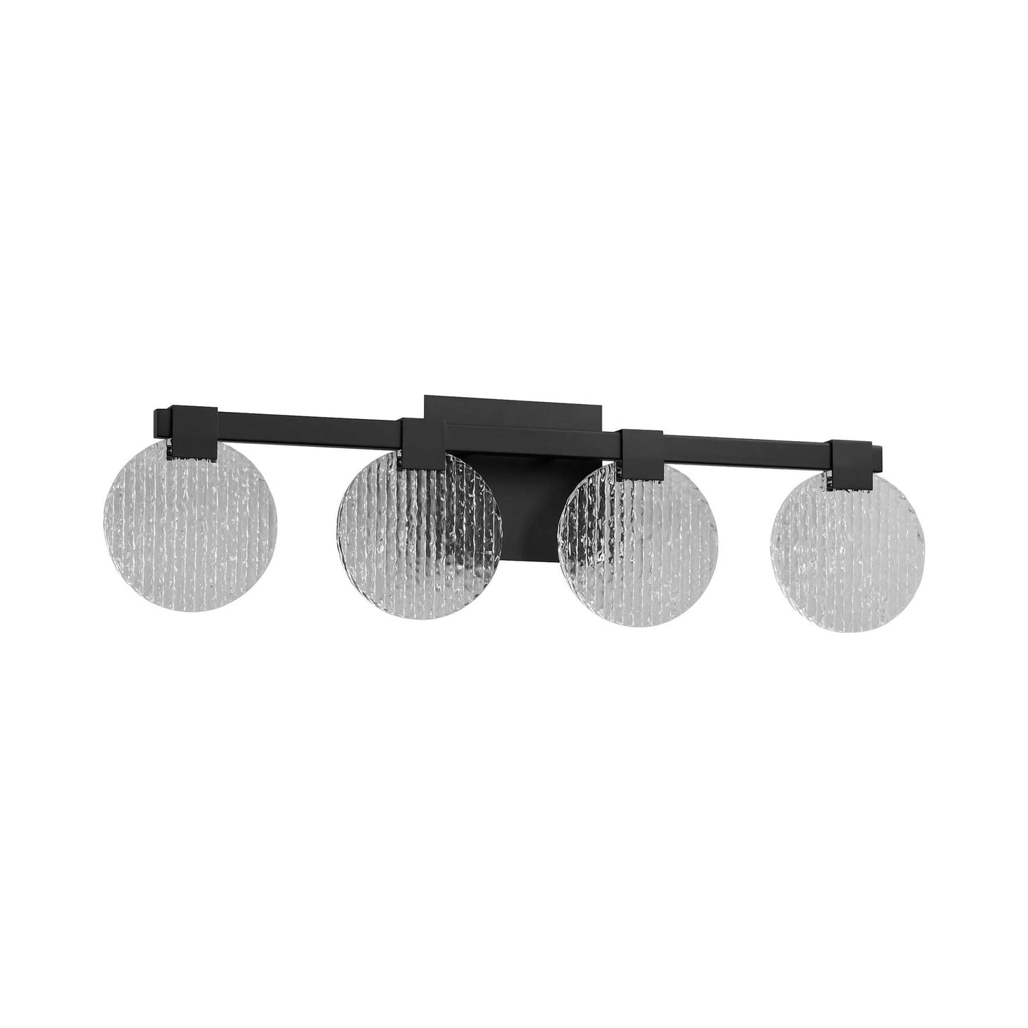 Axiom LED Bath Vanity Light in Black (4-Light).