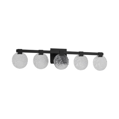 Axiom LED Bath Vanity Light in Black (5-Light).