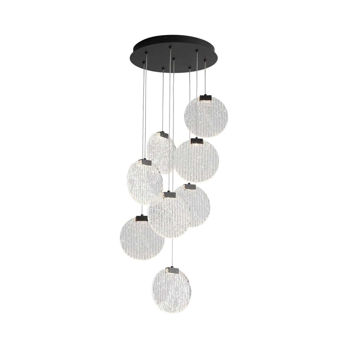 Axiom LED Pendant Light in Black (8-Light).
