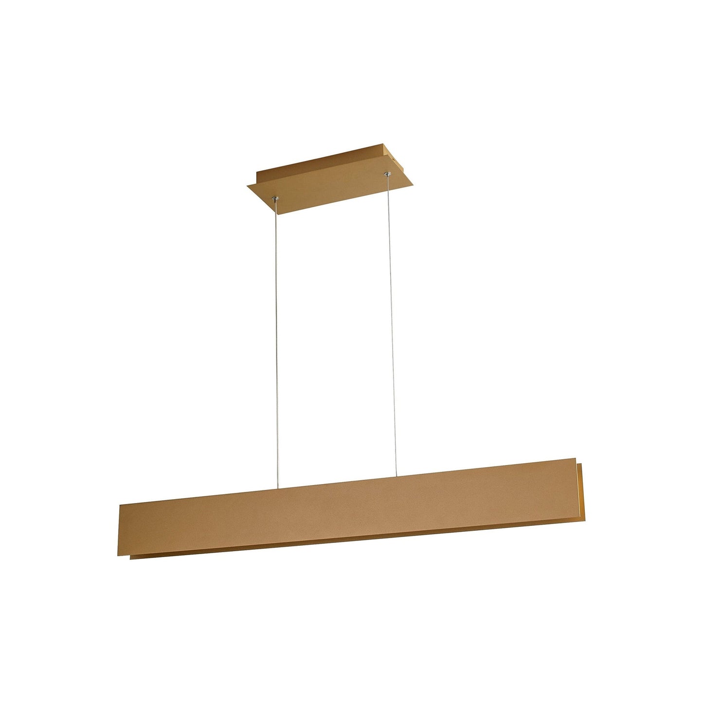 Brio Linear LED Pendant Light in Powdered Gold (36-Inch).