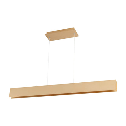 Brio Linear LED Pendant Light in Powdered Gold (46-Inch).