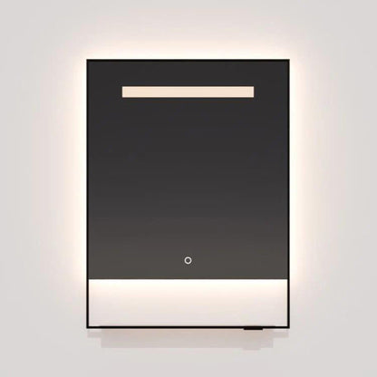 Castore Square LED Wall Mirror in Detail.