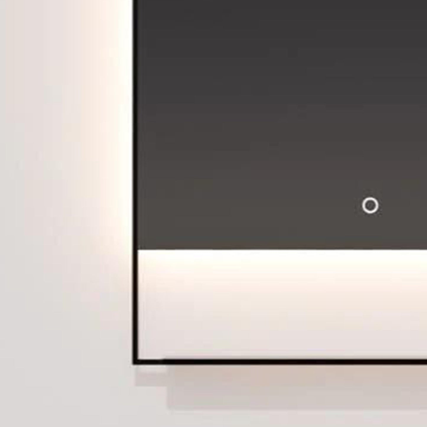 Castore Square LED Wall Mirror in Detail.