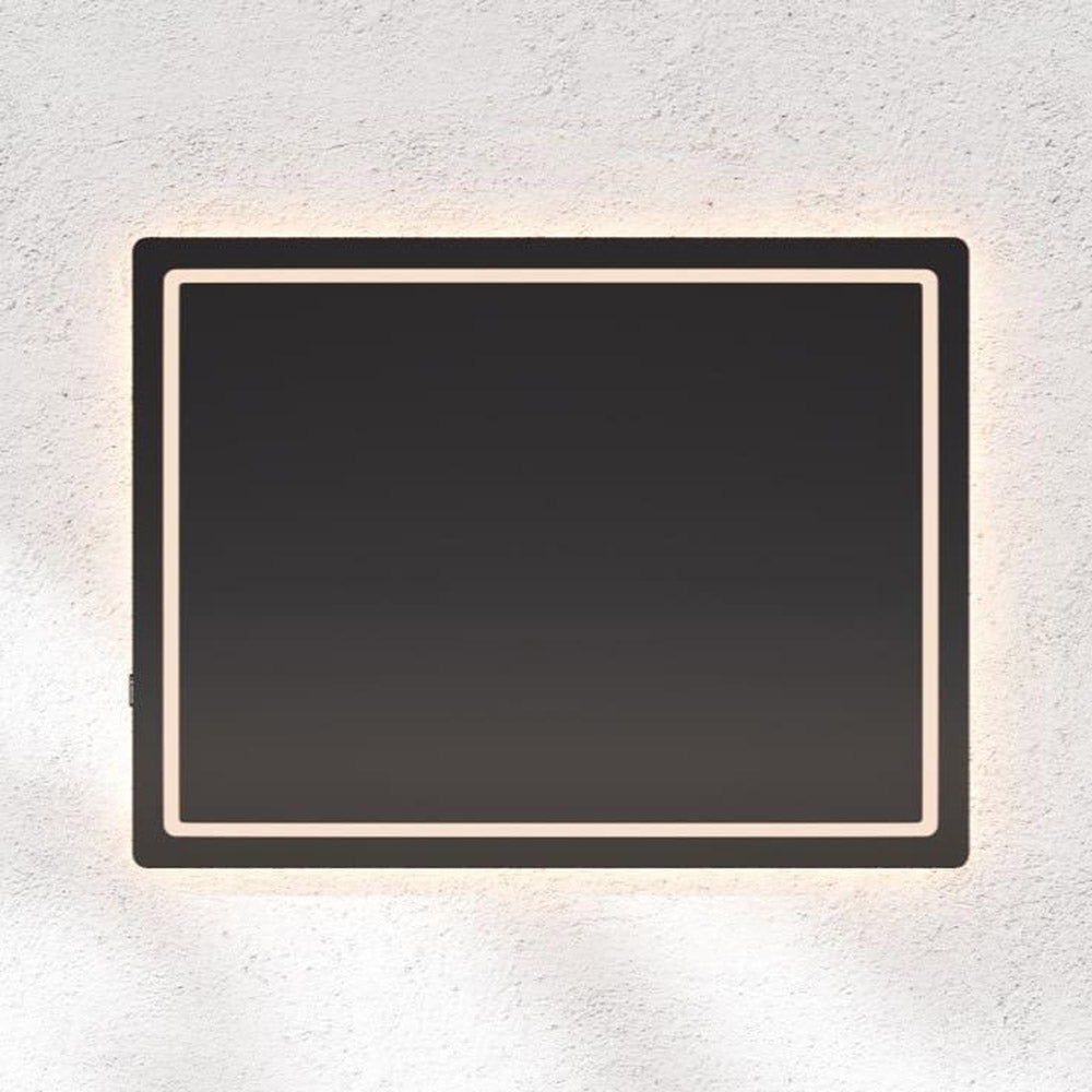 Compact Rectangle LED Wall Mirror in Detail.