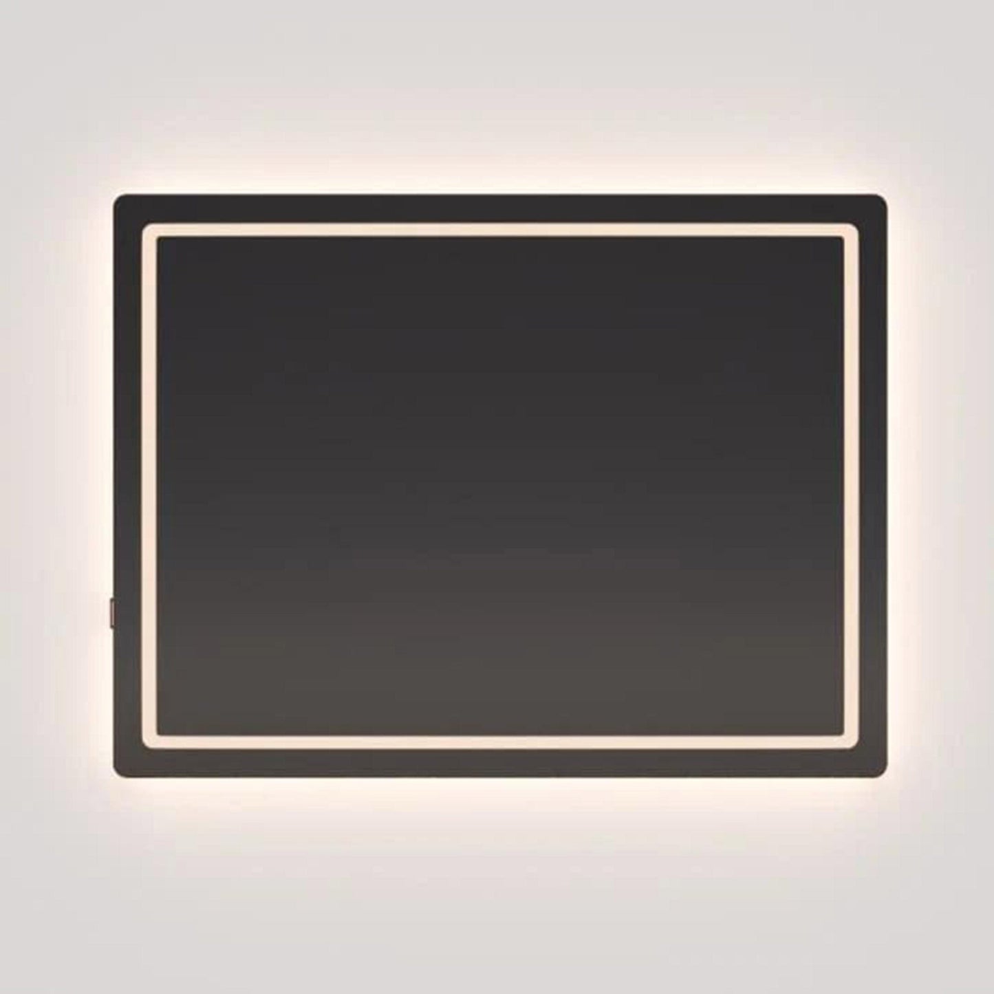 Compact Rectangle LED Wall Mirror in Detail.