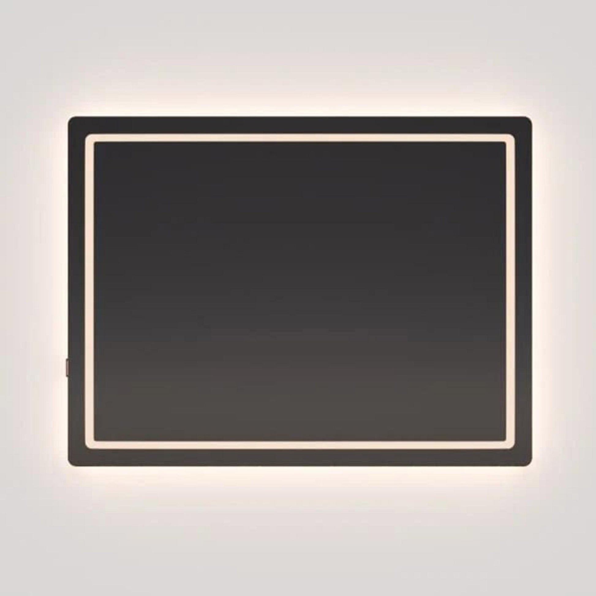 Compact Rectangle LED Wall Mirror in Detail.